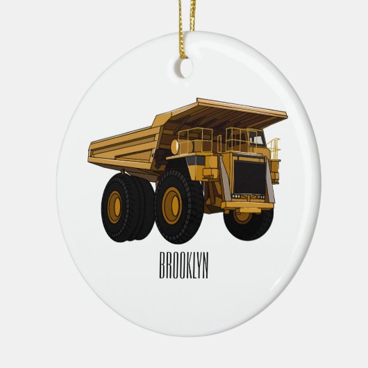 Afbeelding van de cartoon van de vrachtwagen keramisch ornament (Links)