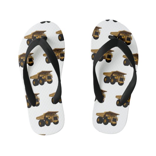 Afbeelding van de cartoon van de vrachtwagen kinder teenslippers (Voetbed)