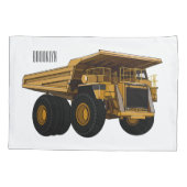 Afbeelding van de cartoon van de vrachtwagen kussensloop (Achterkant)