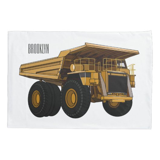 Afbeelding van de cartoon van de vrachtwagen kussensloop (Achterkant)