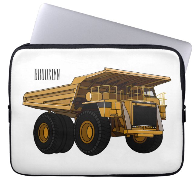 Afbeelding van de cartoon van de vrachtwagen laptop sleeve (Voorkant)