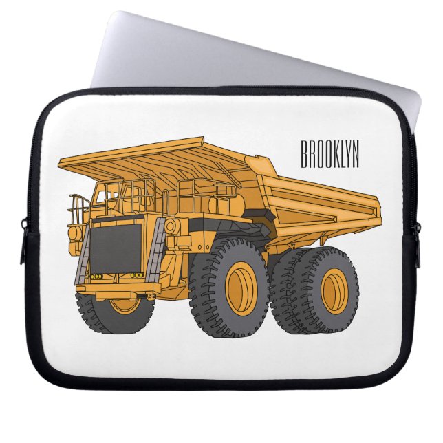 Afbeelding van de cartoon van de vrachtwagen laptop sleeve (Voorkant)