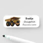 Afbeelding van de cartoon van de vrachtwagen naamplaatje (In situ)