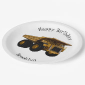 Afbeelding van de cartoon van de vrachtwagen papieren bordje (Gekanteld)