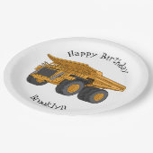 Afbeelding van de cartoon van de vrachtwagen papieren bordje (Gekanteld)