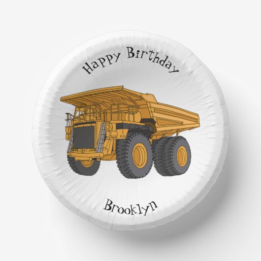 Afbeelding van de cartoon van de vrachtwagen papieren kommen (Voorkant)