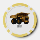 Afbeelding van de cartoon van de vrachtwagen poker chips (Achterkant)