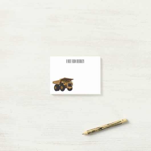 Afbeelding van de cartoon van de vrachtwagen post-it® notes (Op bureau)