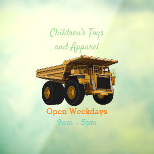 Afbeelding van de cartoon van de vrachtwagen raamsticker