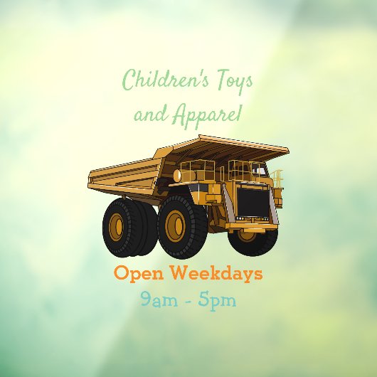 Afbeelding van de cartoon van de vrachtwagen raamsticker (Vel 3)