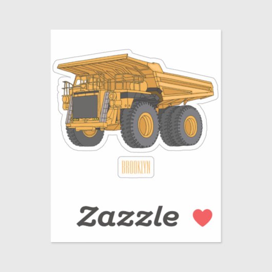 Afbeelding van de cartoon van de vrachtwagen sticker (Vel)