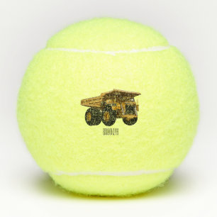 Afbeelding van de cartoon van de vrachtwagen tennisballen