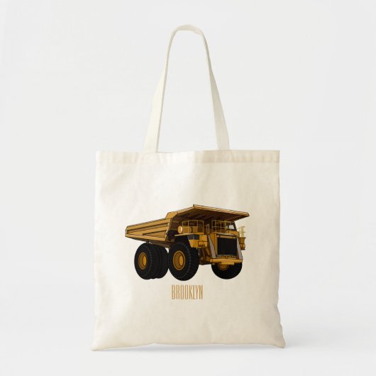 Afbeelding van de cartoon van de vrachtwagen tote bag (Voorkant)
