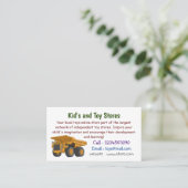 Afbeelding van de cartoon van de vrachtwagen visitekaartje (Staand voorkant)