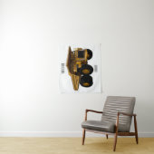 Afbeelding van de cartoon van de vrachtwagen wandkleed (In situ)