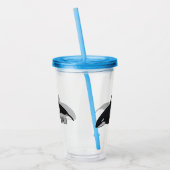 Afbeelding van de cartoon van de vulwalvis acryl drinkbeker (Links)