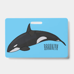 Afbeelding van de cartoon van de vulwalvis badge