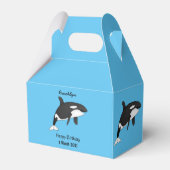 Afbeelding van de cartoon van de vulwalvis bedankdoosjes (Voorkant Zijde)