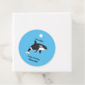 Afbeelding van de cartoon van de vulwalvis bedankjes labels (In situ)