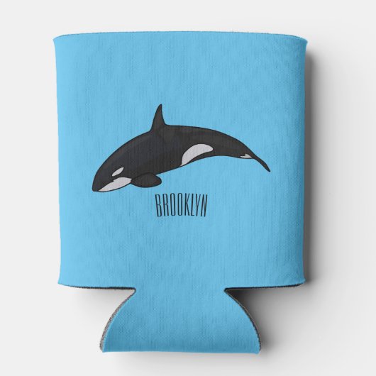 Afbeelding van de cartoon van de vulwalvis blikjeskoeler (Achterkant)