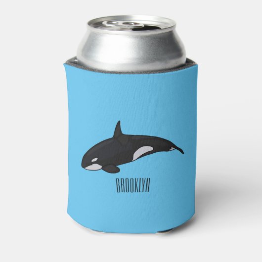 Afbeelding van de cartoon van de vulwalvis blikjeskoeler (Blikje Achterkant)