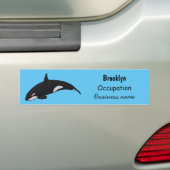 Afbeelding van de cartoon van de vulwalvis bumpersticker (Op auto)