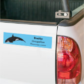 Afbeelding van de cartoon van de vulwalvis bumpersticker (Op Truck)
