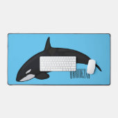Afbeelding van de cartoon van de vulwalvis bureaumat (Keyboard & Muis)