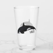 Afbeelding van de cartoon van de vulwalvis glas (Achterkant)