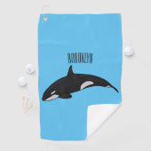 Afbeelding van de cartoon van de vulwalvis golfhanddoek (Insitu)