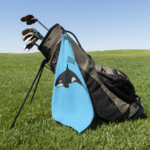 Afbeelding van de cartoon van de vulwalvis golfhanddoek (Groen)