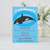 Afbeelding van de cartoon van de vulwalvis kaart (Staand voorkant)