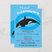 Afbeelding van de cartoon van de vulwalvis kaart (Voorkant / Achterkant)