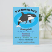 Afbeelding van de cartoon van de vulwalvis kaart (Staand voorkant)