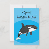 Afbeelding van de cartoon van de vulwalvis kaart (Achterkant)