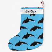 Afbeelding van de cartoon van de vulwalvis kleine kerstsok (Achterkant)