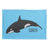 Afbeelding van de cartoon van de vulwalvis kussensloop (Achterkant)