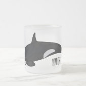 Afbeelding van de cartoon van de vulwalvis matglas koffiemok (Center)