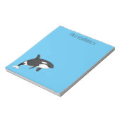 Afbeelding van de cartoon van de vulwalvis notitieblok (Linkerzijde)