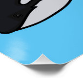 Afbeelding van de cartoon van de vulwalvis perfect poster (Hoek)