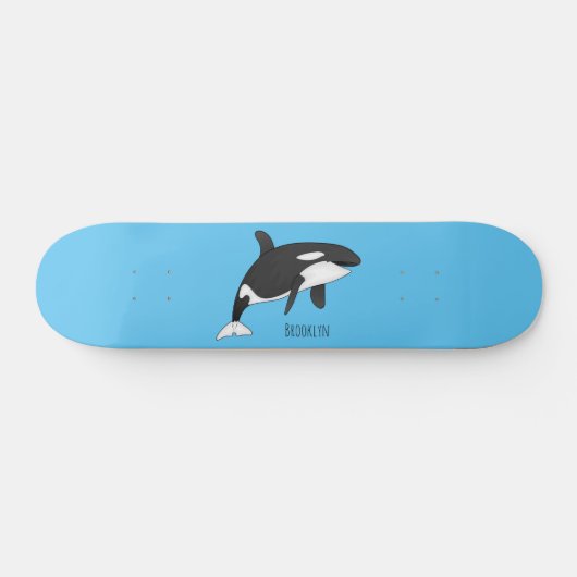 Afbeelding van de cartoon van de vulwalvis persoonlijk skateboard (Horizontaal)