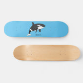Afbeelding van de cartoon van de vulwalvis persoonlijk skateboard (Horizontaal)