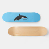 Afbeelding van de cartoon van de vulwalvis persoonlijk skateboard (Horizontaal)