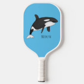 Afbeelding van de cartoon van de vulwalvis pickleball paddle (Achterkant)