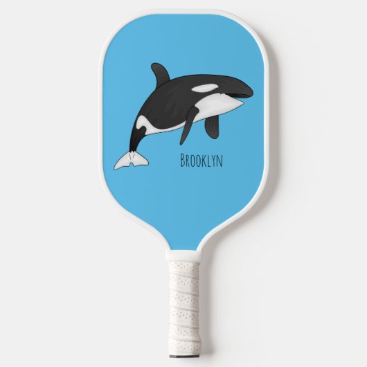 Afbeelding van de cartoon van de vulwalvis pickleball paddle (Voorkant)