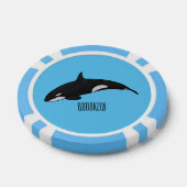Afbeelding van de cartoon van de vulwalvis poker chips (Enkel)