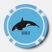 Afbeelding van de cartoon van de vulwalvis poker chips (Achterkant)