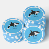 Afbeelding van de cartoon van de vulwalvis poker chips (Opstapeling)