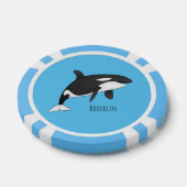 Afbeelding van de cartoon van de vulwalvis poker chips (Enkel)