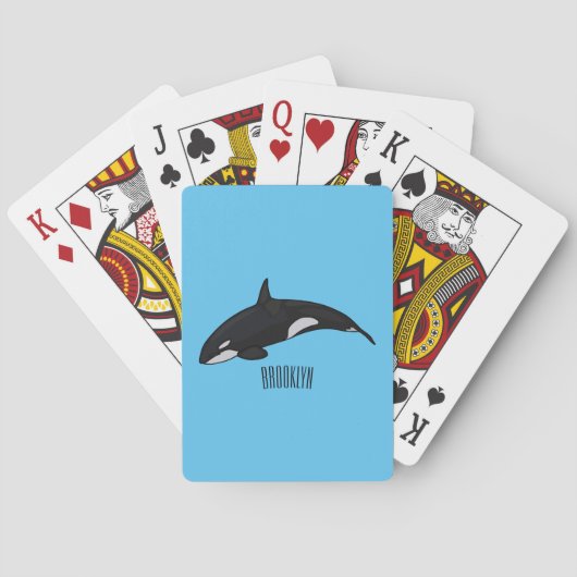 Afbeelding van de cartoon van de vulwalvis pokerkaarten (Achterkant)